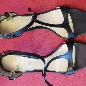 ISOLA Ivalee black leather heels